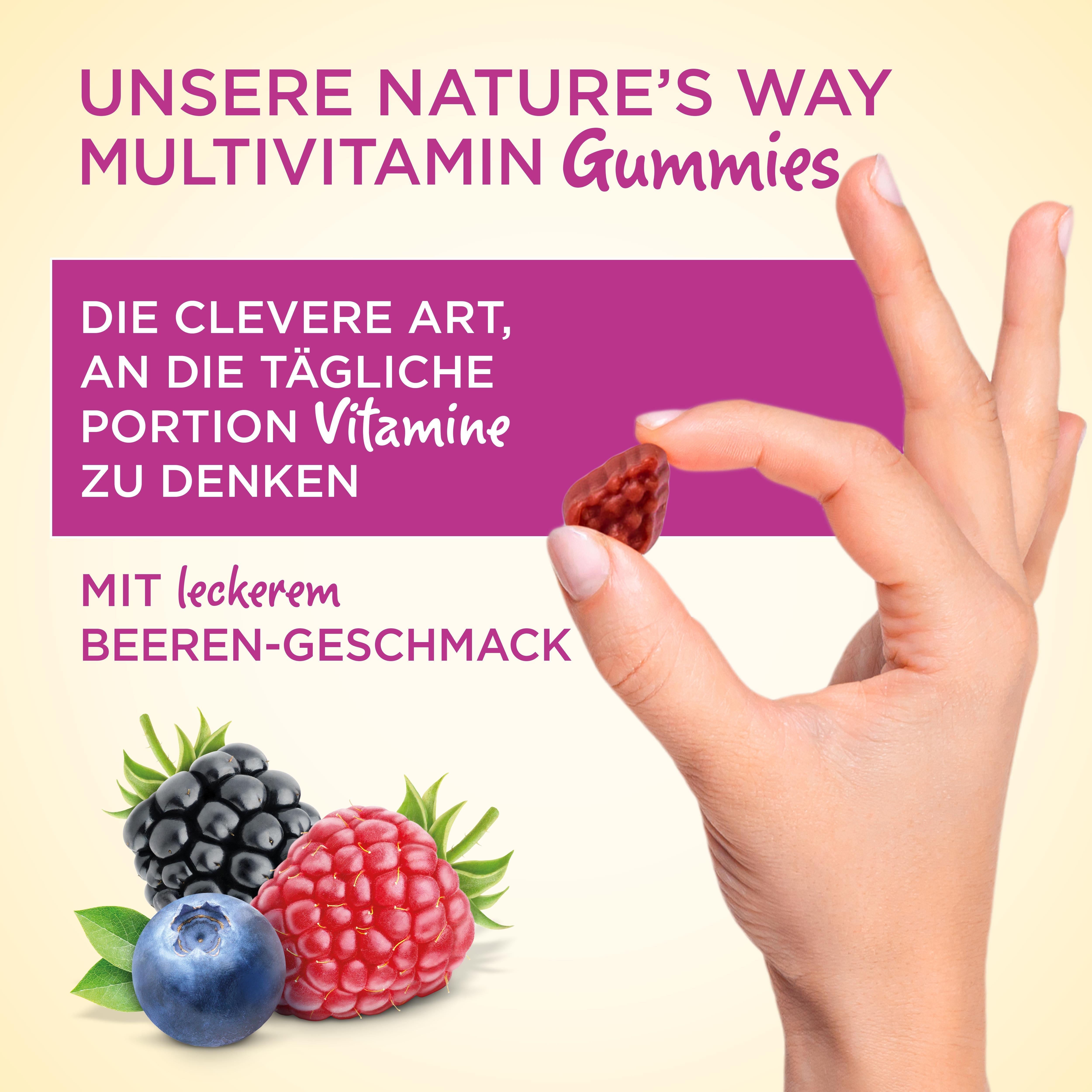 Nature's Way Women's Multi Multivitamin Gummies - A-Z Vitamine für Frauen - mit Folsäure, B12 & Zink