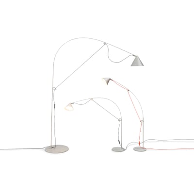 Tischleuchte Ayno S 2.0, Grau, Kabel: Neonorange