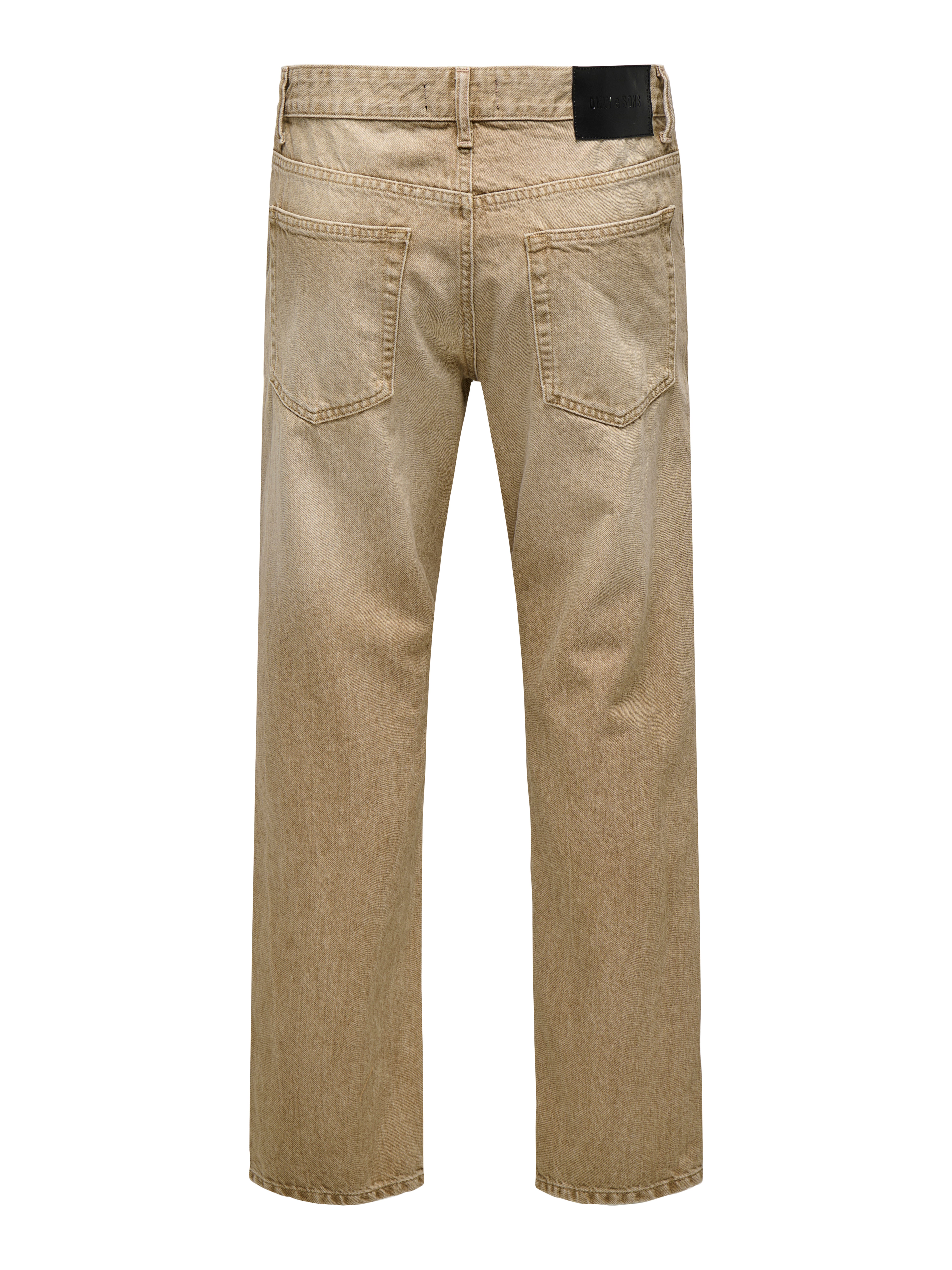 ONSEDGE Mittlere Taille Gerade geschnitten Jeans Beige