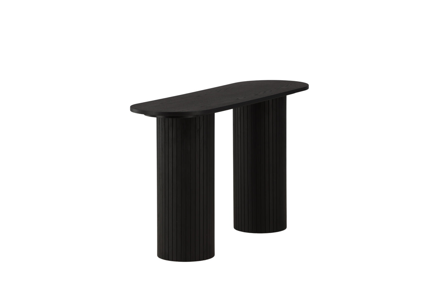 FjÃ´rd - Sidetable Zwart 130cm - Fineer - Bianca