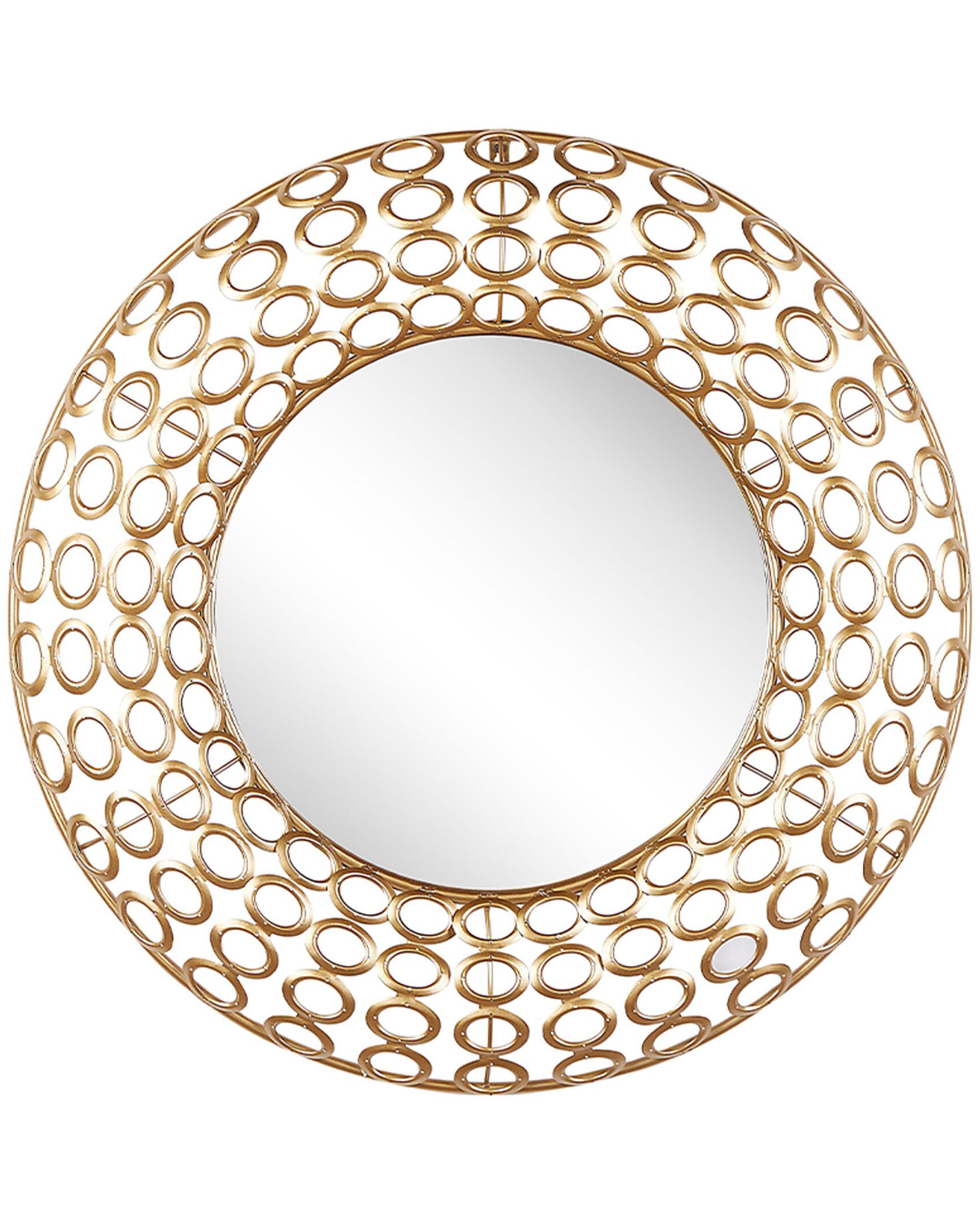 Wandspiegel BOURDON 80 cm 80 cm Metaal Goud