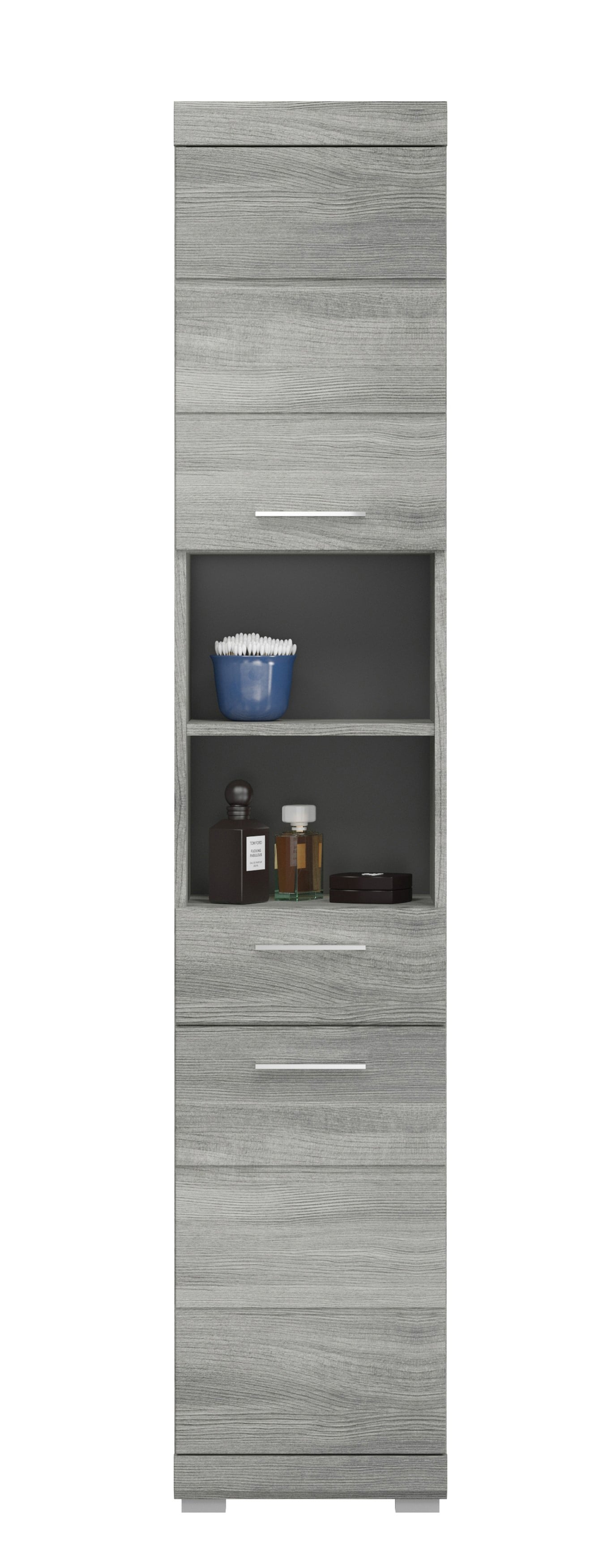 Bad-Hochschrank Soul grau 191cm B/H/T 37x191x31 cm