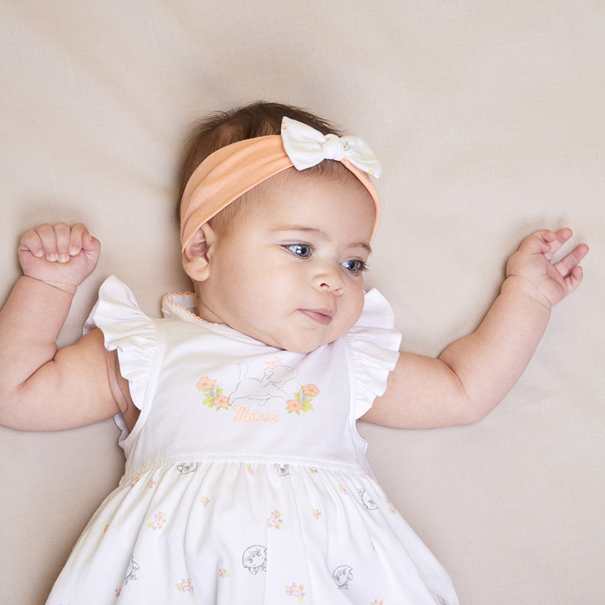 Ensemble robe body + bandeau Marie  pour bébé fille
