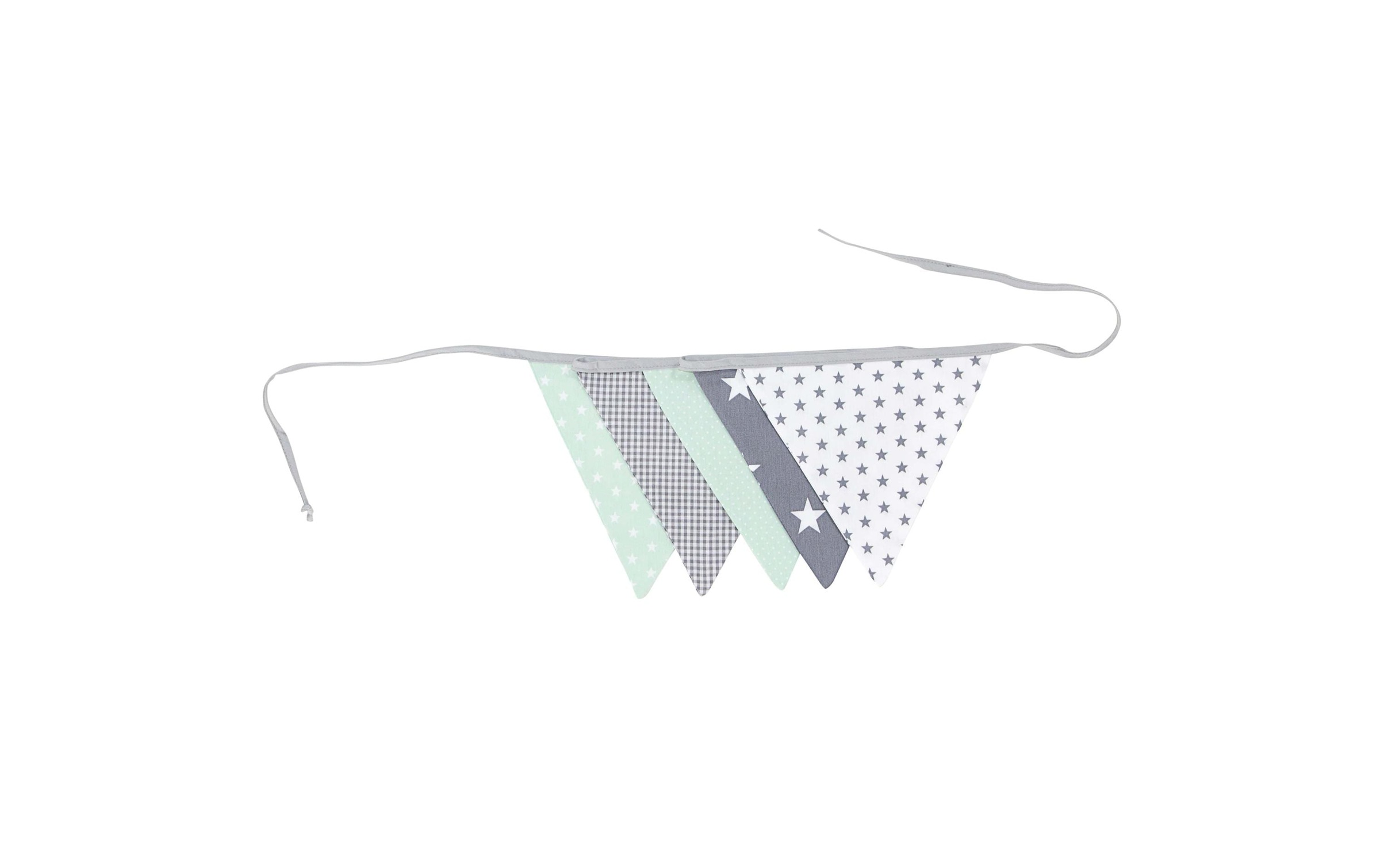 ULLENBOOM ® Girlande »Sterne Grau/Mint 190 cm«