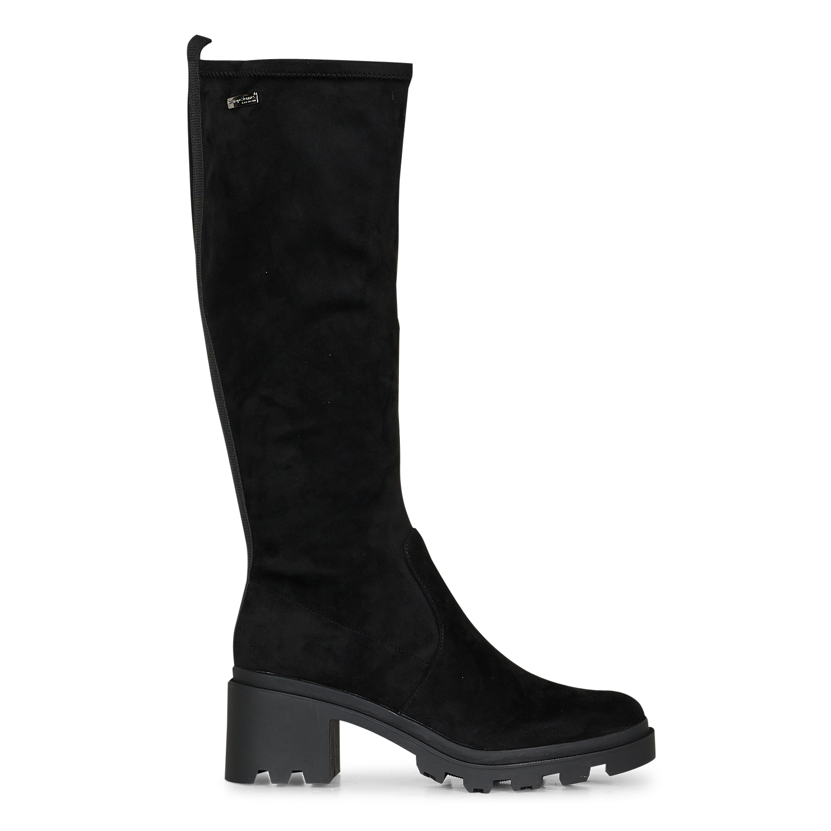 DAMOZ - Bottes à talons en cuir velours | Noir