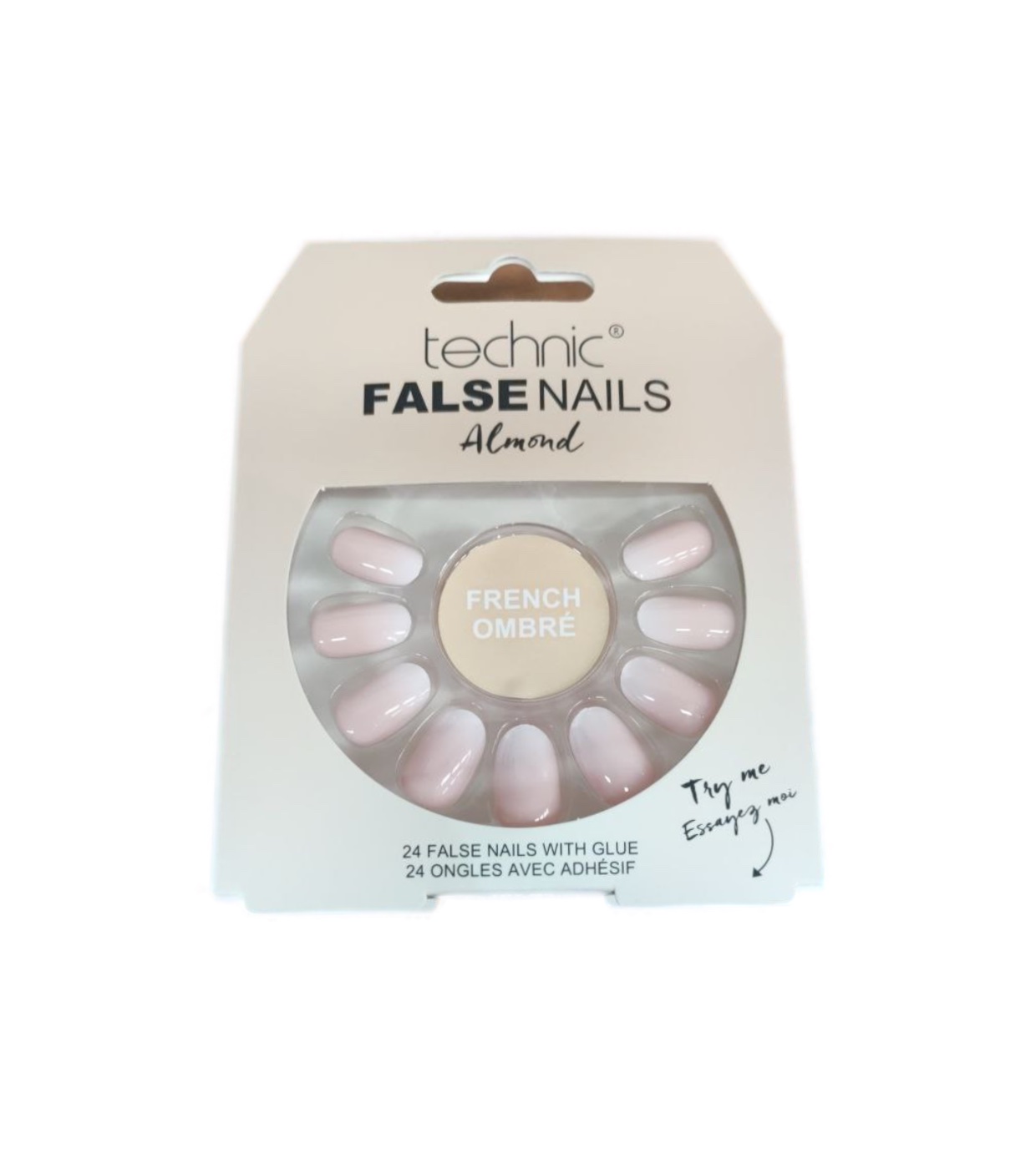 Technic Cosmetics - Unhas postiças False Nails Almond - French Ombré