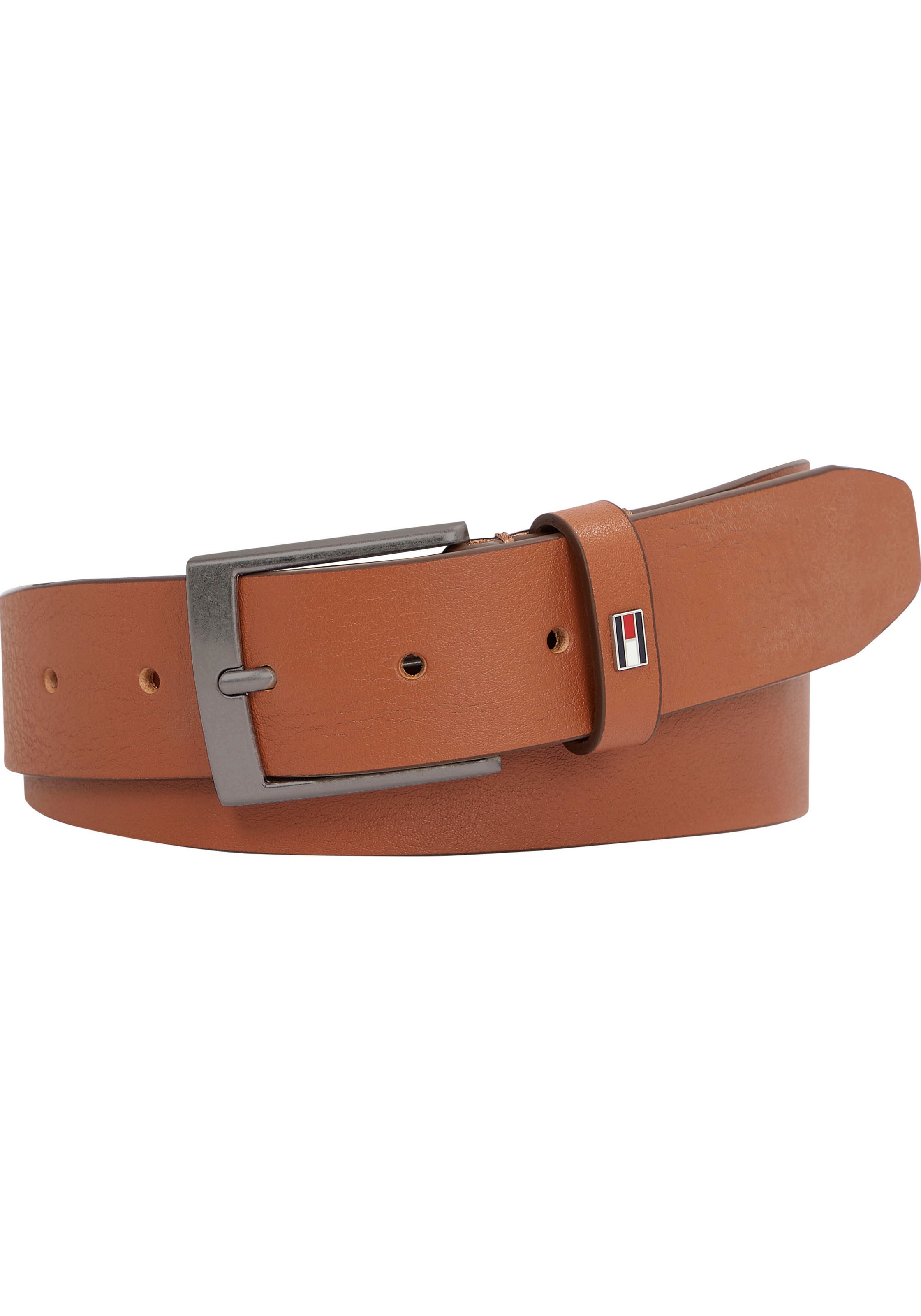Tommy Hilfiger Ledergürtel »Adan New Leather 3,5cm breit«, mit Logoprägung