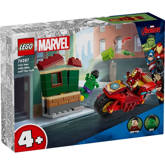 LEGO® Marvel Super Heroes™ 76287 - Iron Man mit Bike und der Hulk