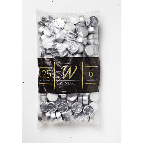 Windsor fyrfadslys 125-pak - Hvid