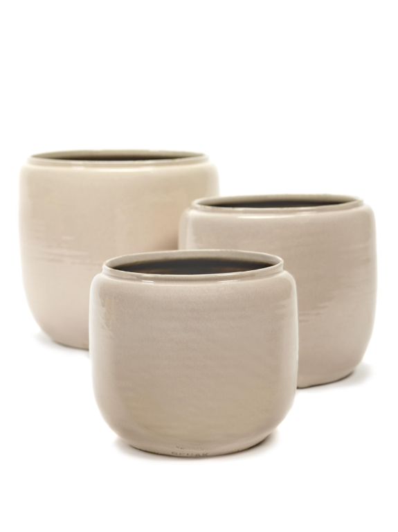Serax Glazed shades by Serax Costa bloempot large Ø26 Grey