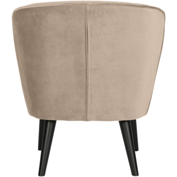 WOOOD fauteuil Sara fluweel khaki velvet