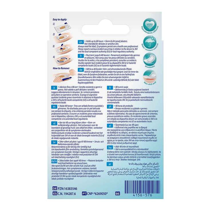 Nexcare Max Hold waterproof Pflasterstrips 3 Grö., 12 St