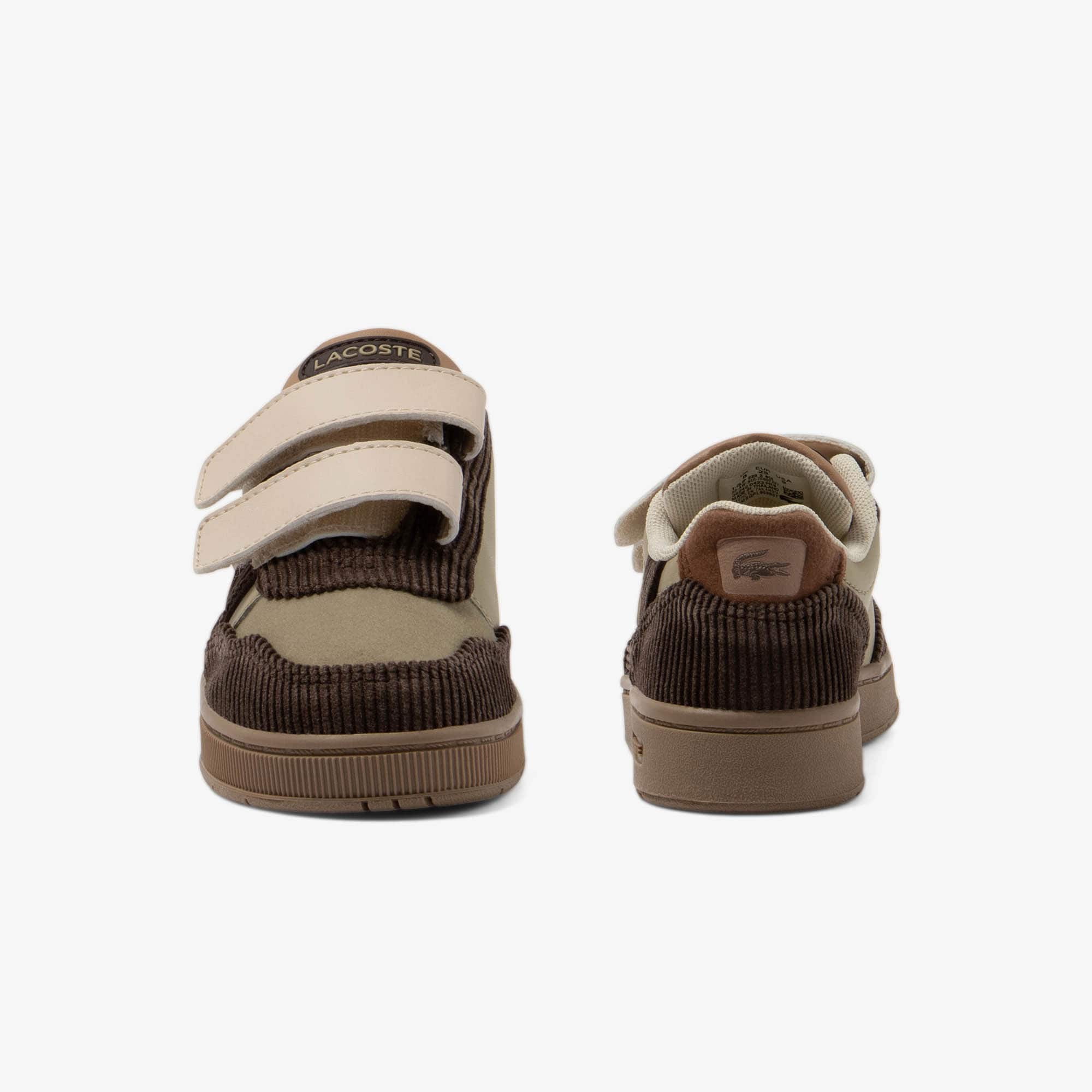 Sneakers T-Clip bébé en cuir velours Chaussures - Marron - Lacoste - Enfant