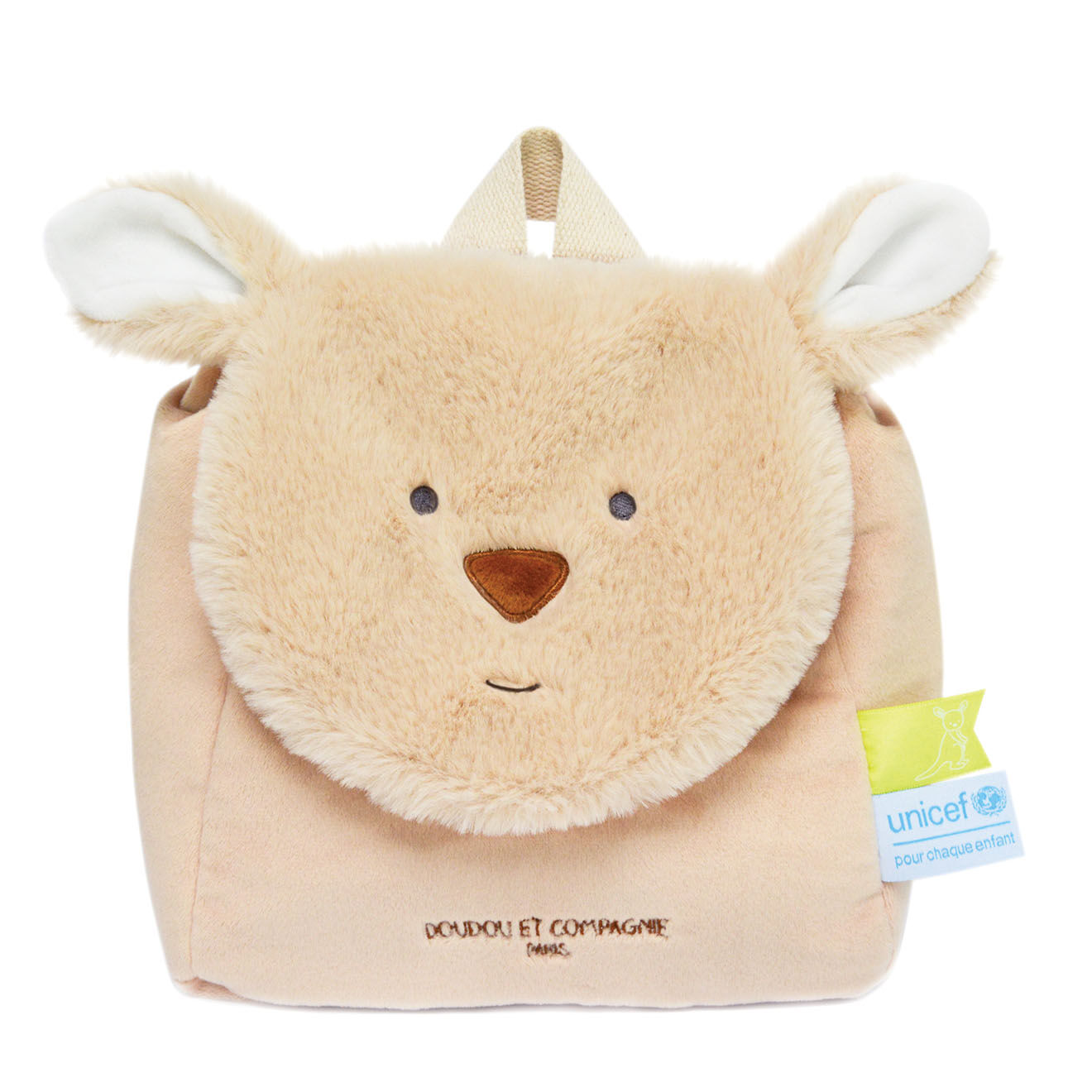 Doudou et Compagnie Sac à dos Unicef kangourou beige