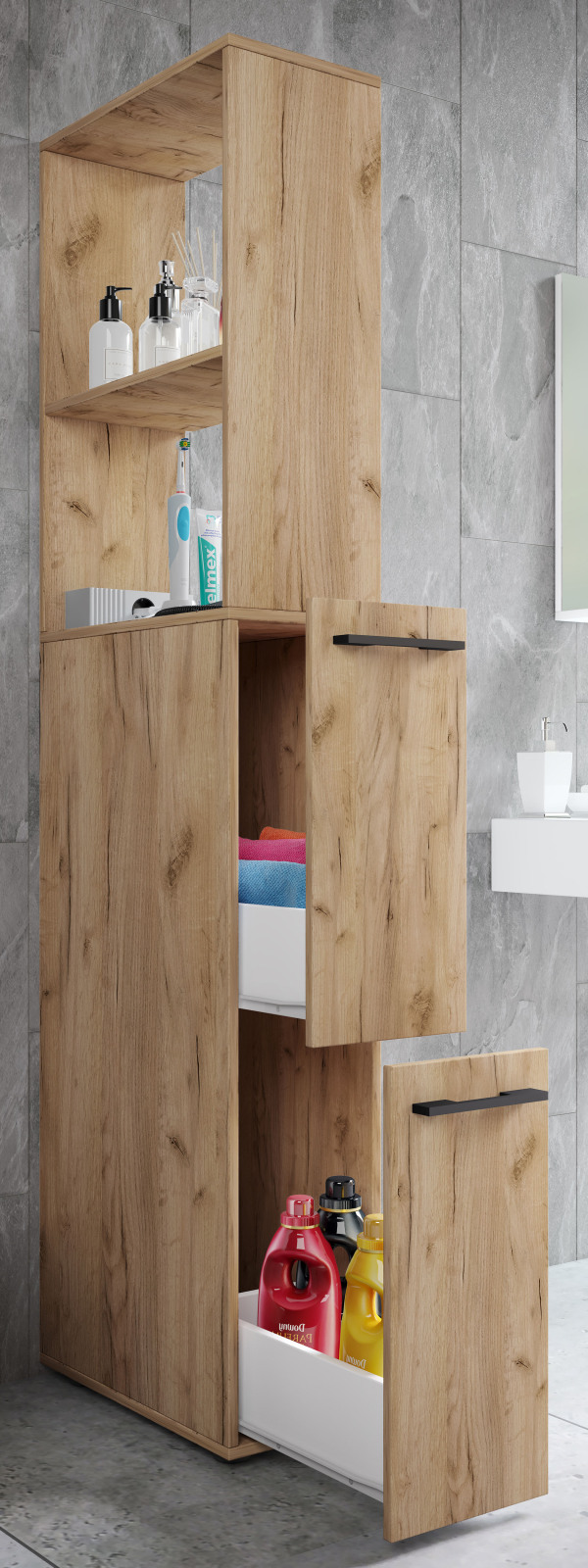 Raumteiler SADILO XL - Honig Eiche - 183 cm