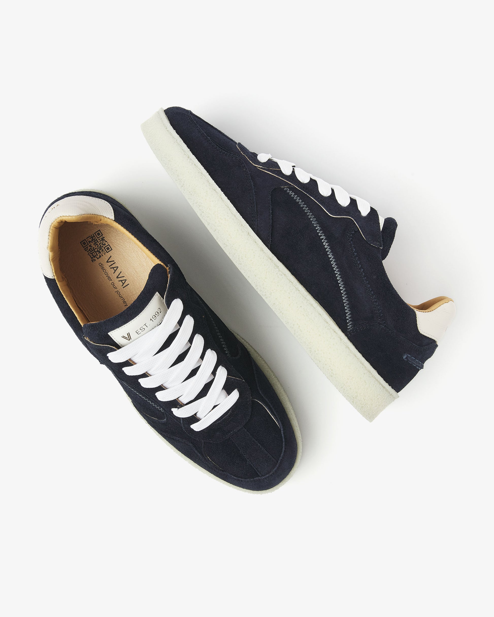 VIA VAI blauwe heren sneakers Zane Ethan