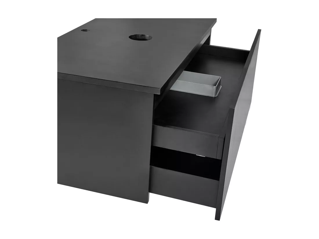 Meuble lavabo mural ALZIRA 100 cm 52 cm 40 cm Noir