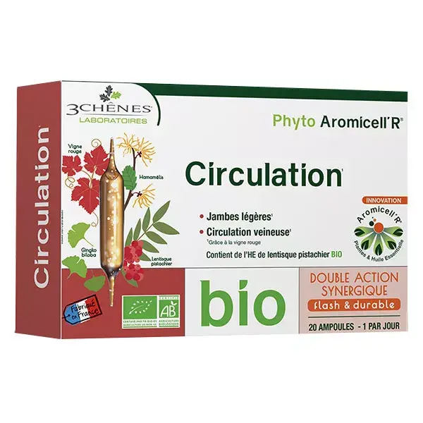 Les 3 Chênes Phyto Aromicell'R Circulation Bio 20 ampolas