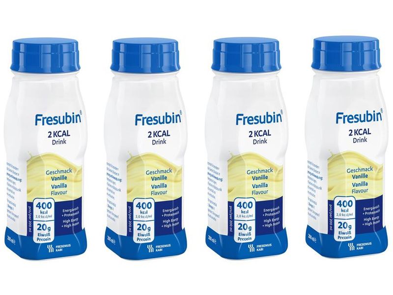 Fresubin 2 kcal Drink Vanille 4 x 200 ml Hochkalorische Trinknahrung für besondere medizinische Zwecke