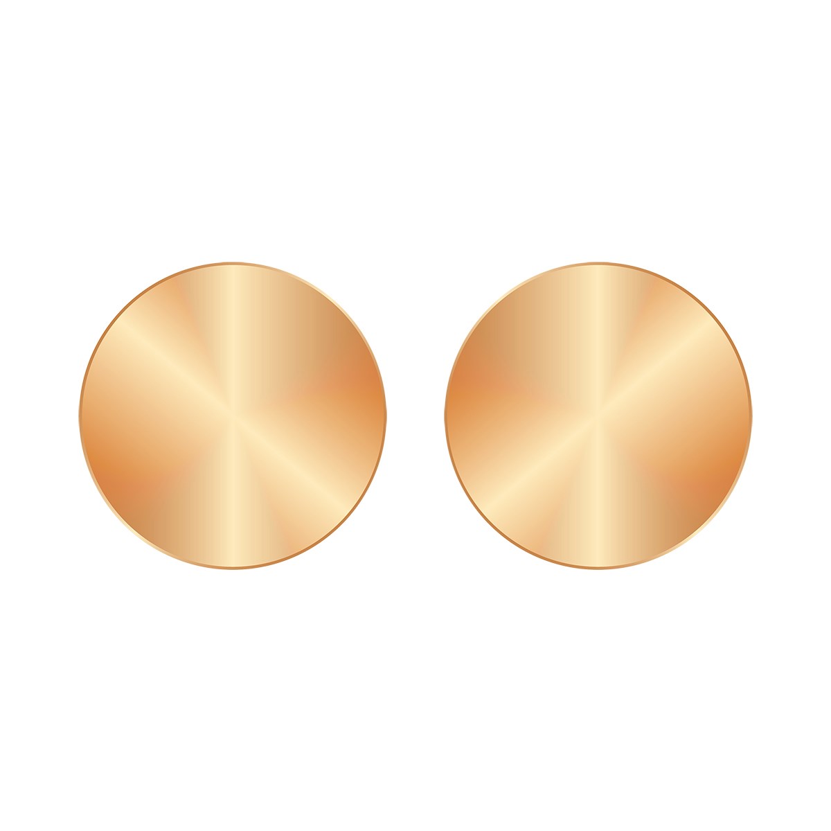 Boucles d'oreilles disque acier rose 7MM