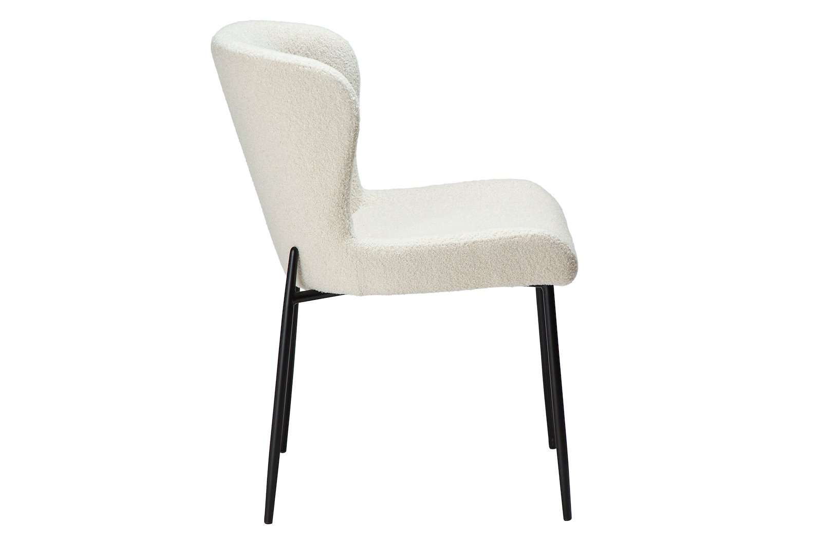 Glam spisestol Tekstil Bouclé RPES dove og sorte ben