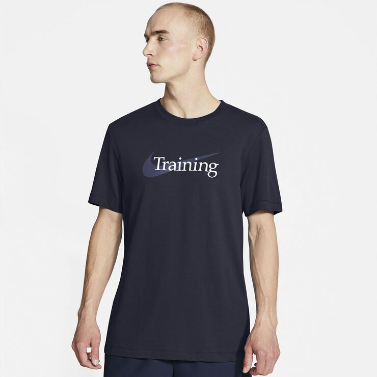 Nike Dri Fit Swoosh Traenings T Shirt Blå