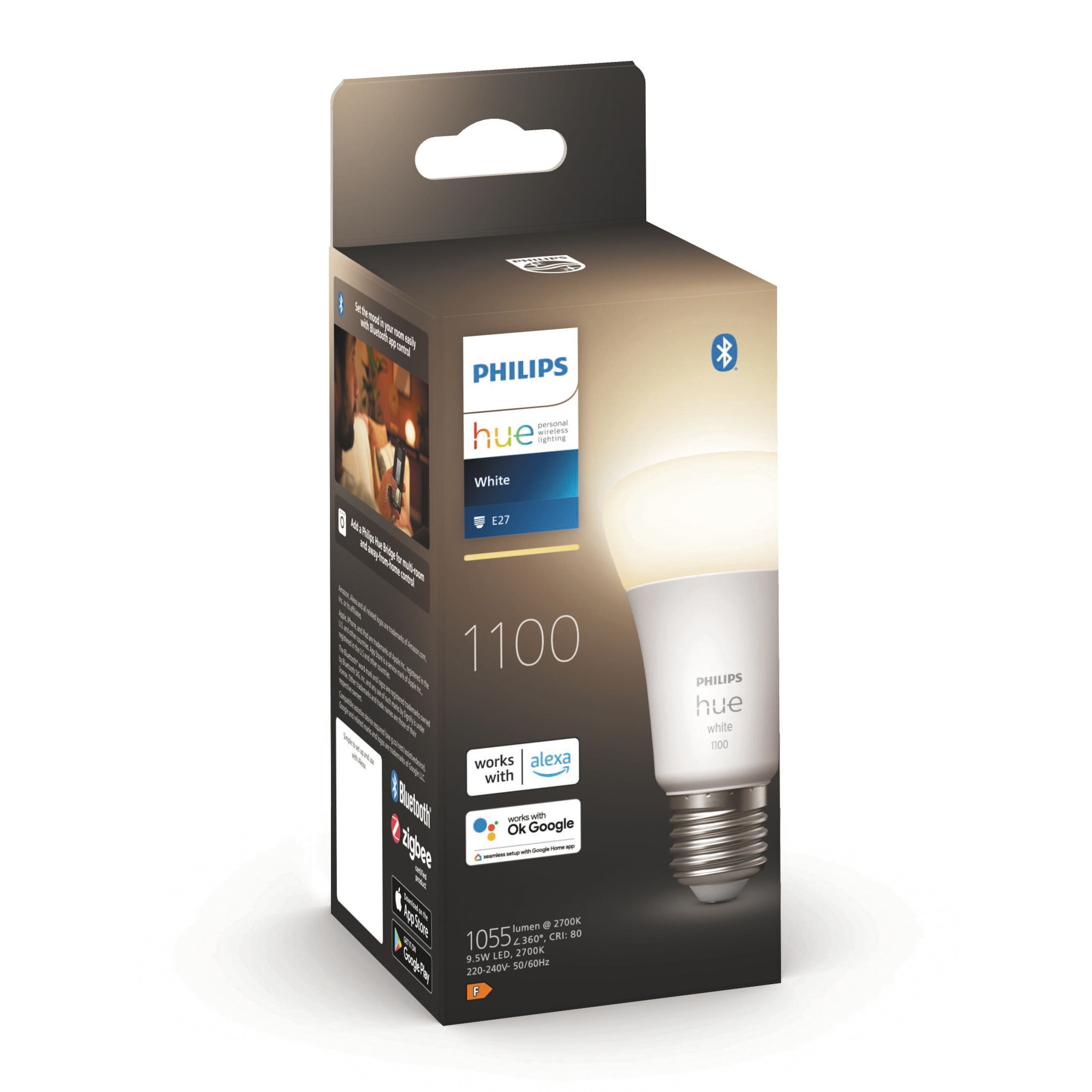 Philips Hue White Smart LED-pære E27 1100 lm 1-pk.
