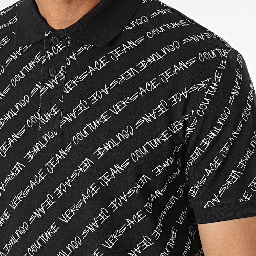 Polo Manches Courtes Print Signature 75GAG6R0 Noir