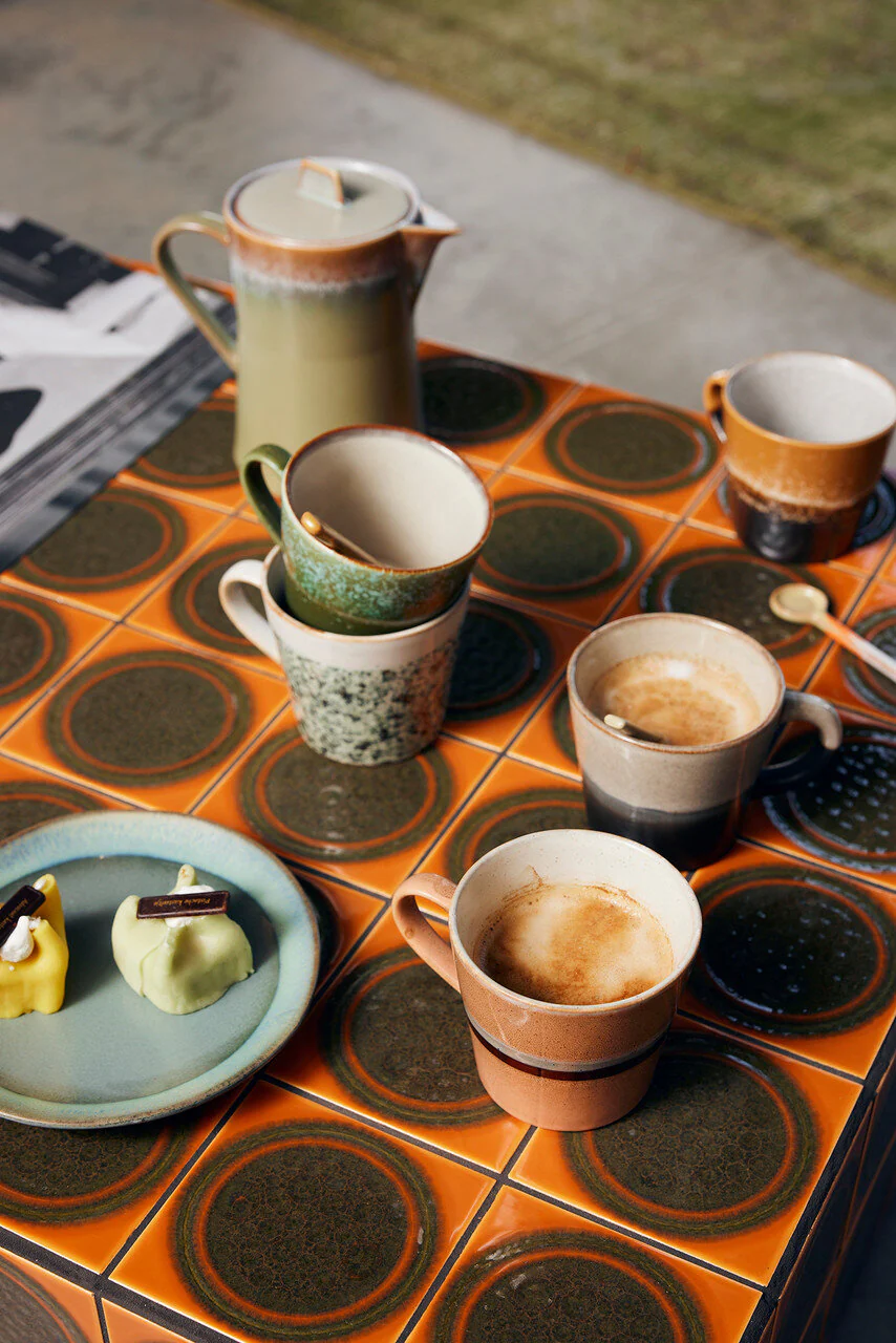 HKliving  70's ceramics cappuccino kop - Stream