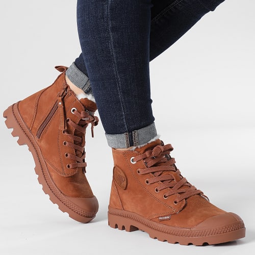 Boots Femme Pampa Hi Zip 95982 Brown Pattina