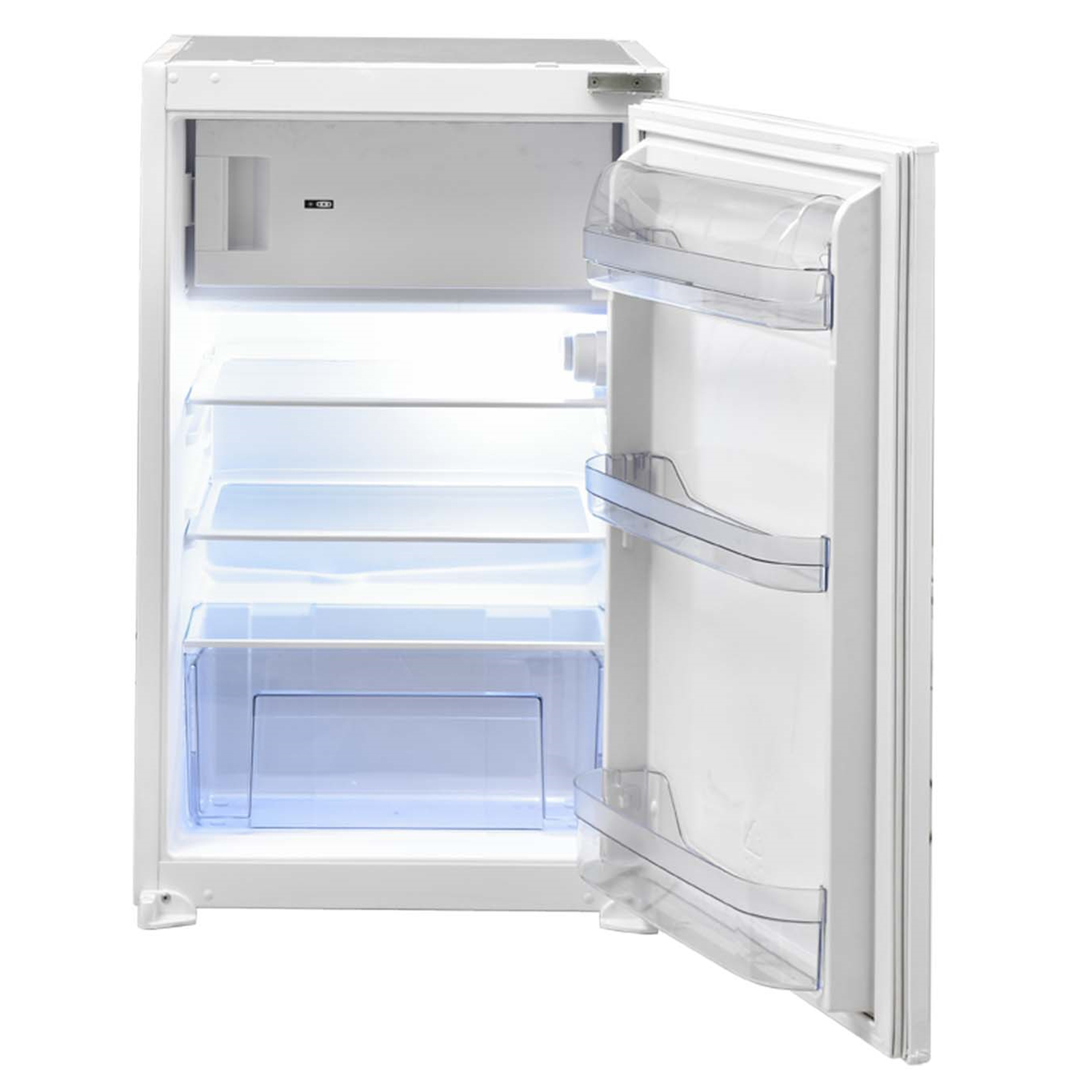 RESPEKTA Küchenblock - grau matt - weiß matt - mit E-Geräten - 310 cm