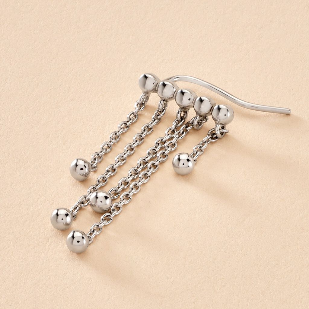 Bijoux D'oreilles Fancy Argent Blanc