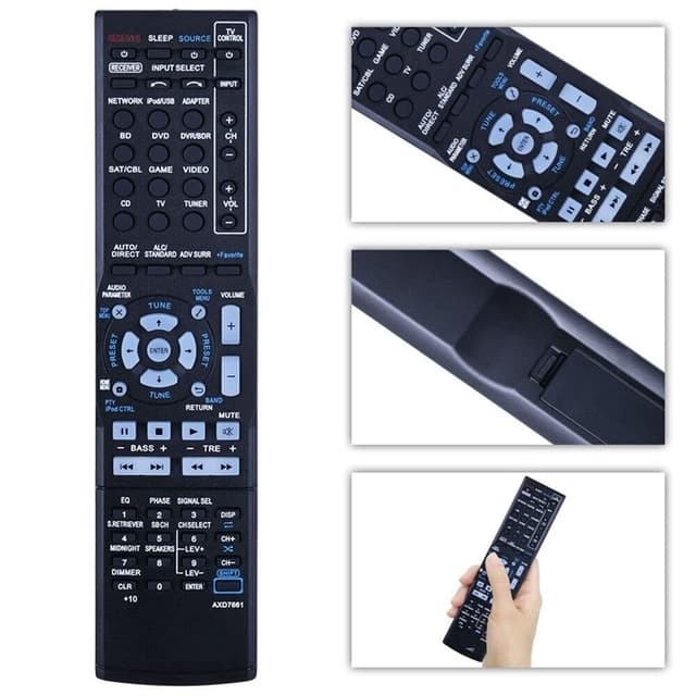 Fjernbetjening Udskiftning til AXD7661 til Pioneer AV-receiver stereo system