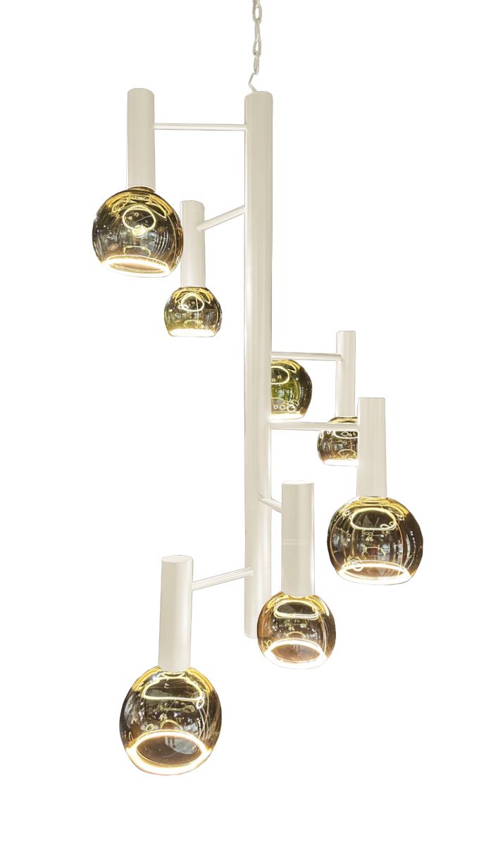 Hanglamp LB045-7 textured white Escale  | Leclercq & Bouwman⌀70  x H145 cm