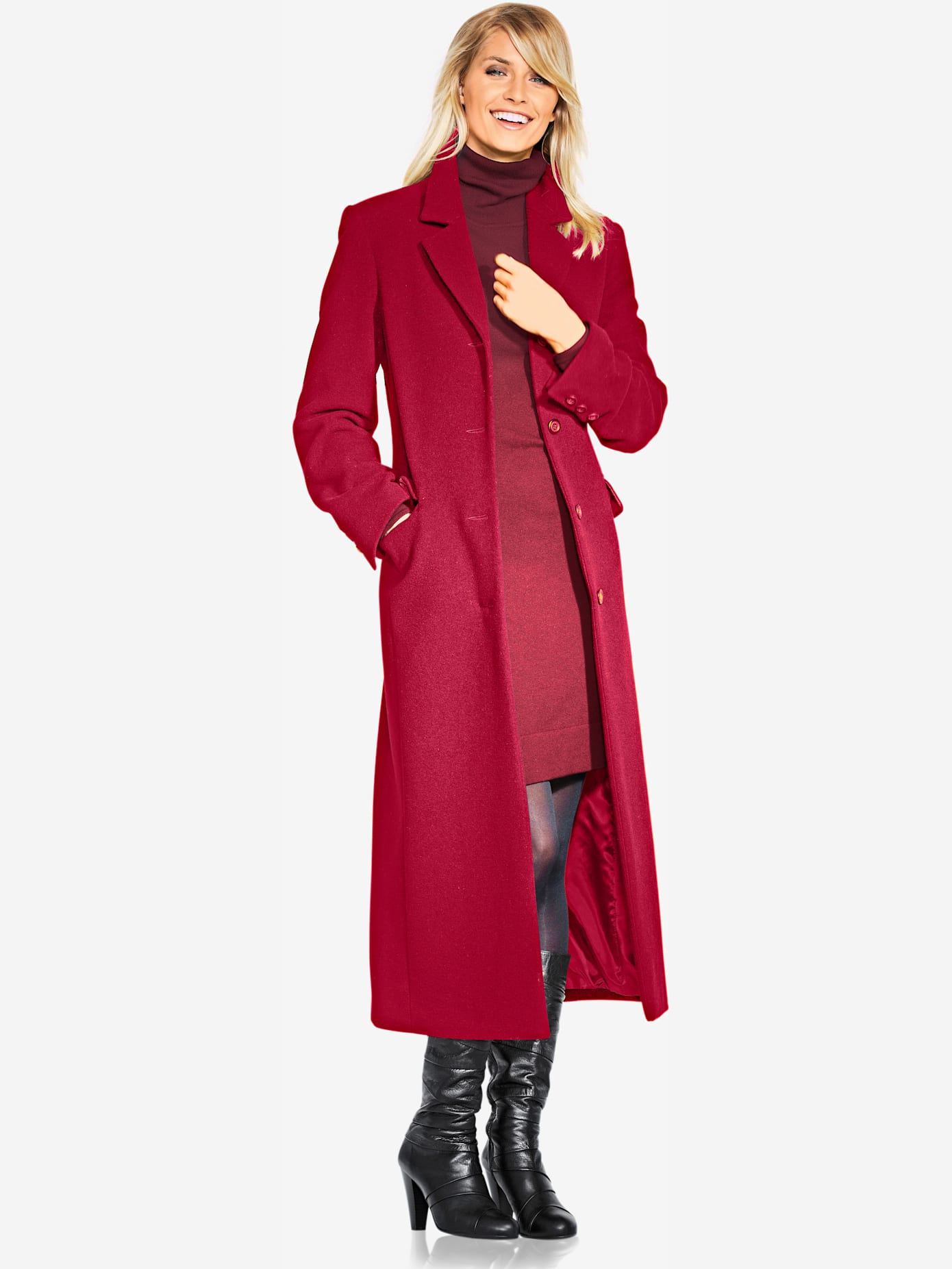 Manteau blazer coupe longue classique