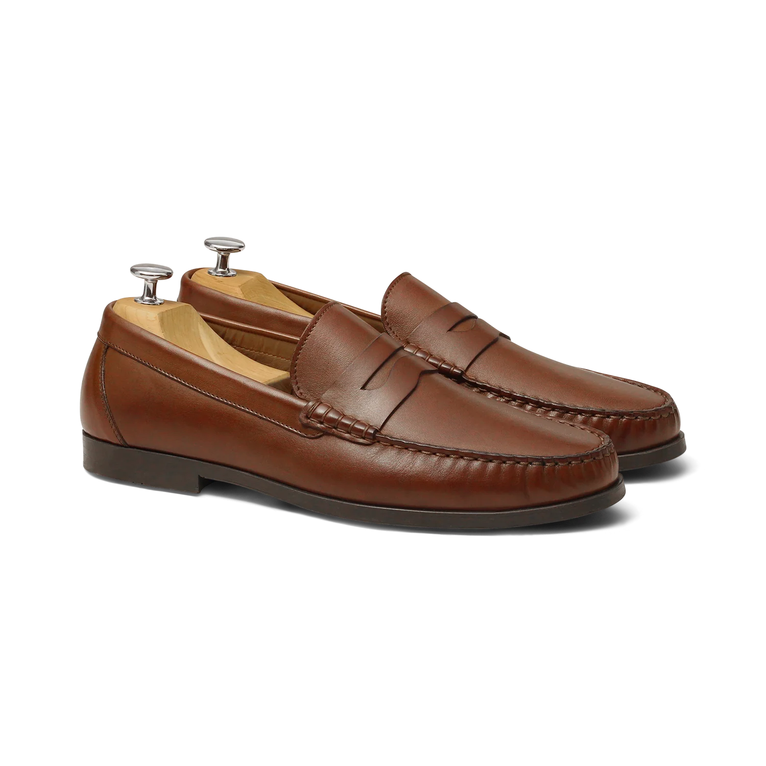 Bay-Mocassin en cuir cognac