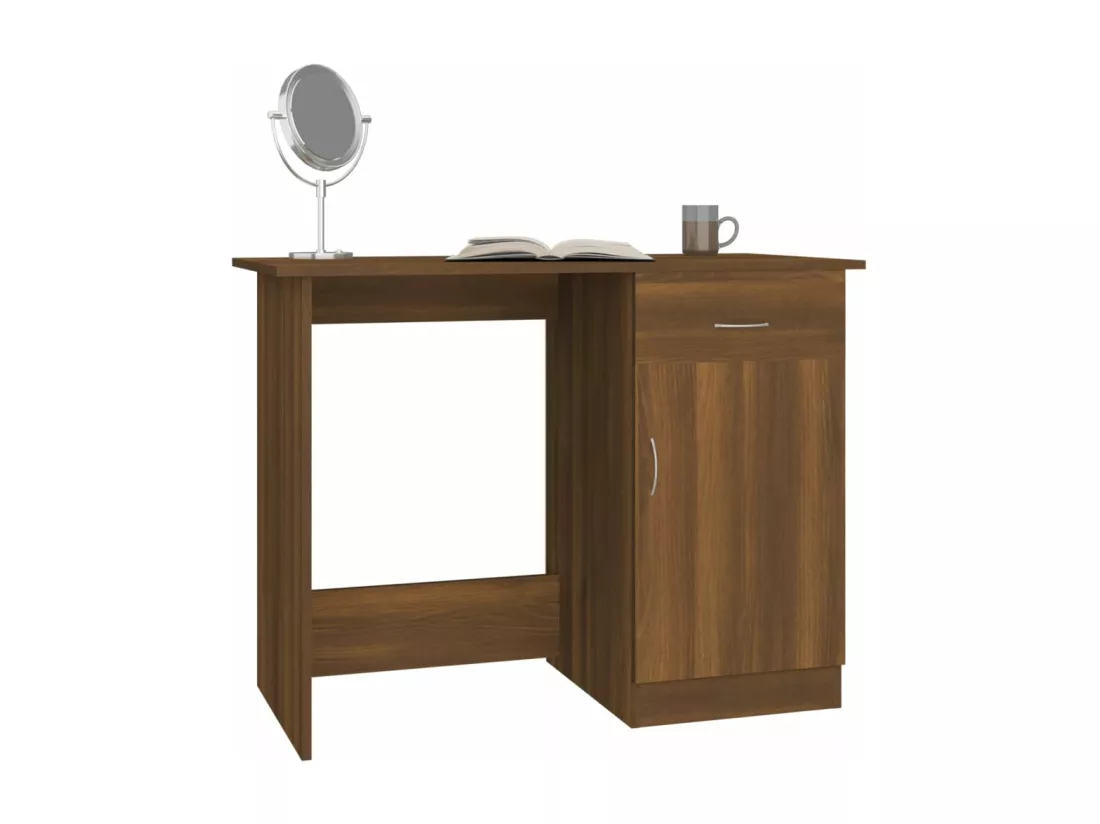 Bureau Chêne marron 100x50x76 cm Bois d'ingénierie