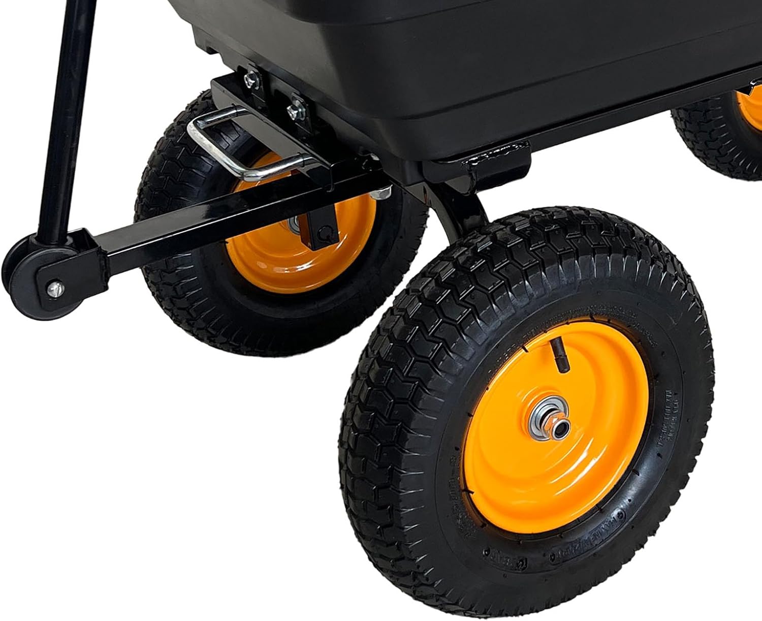 Westmann Prakta M Gartenwagen | Kunststoffkarre mit Kippfunktion | 125 L | 300 kg Tragkraft | Luftreifen & Zugstange