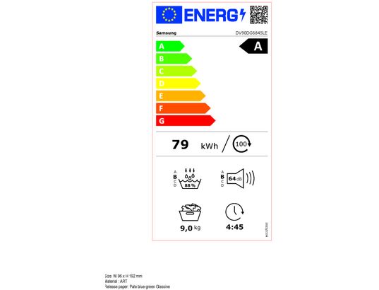 SAMSUNG - Sèche-linge pompe à chaleur DV90DG6845LE