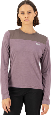 DIVERSION Damen-Merino-Langarmshirt  mauveiron  M