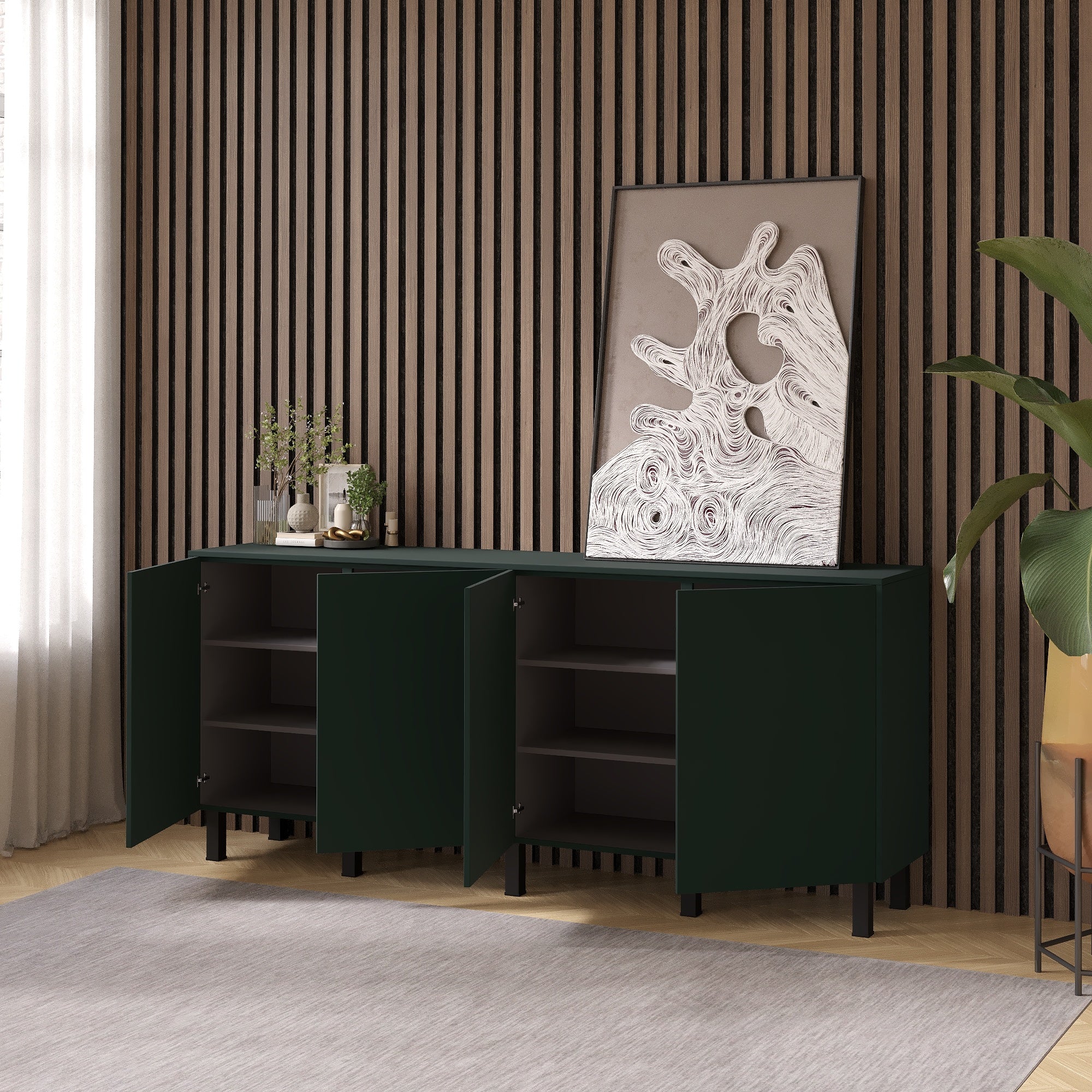 Artego Design Soft Pro Ayaya 203 cm Dressoir Groen