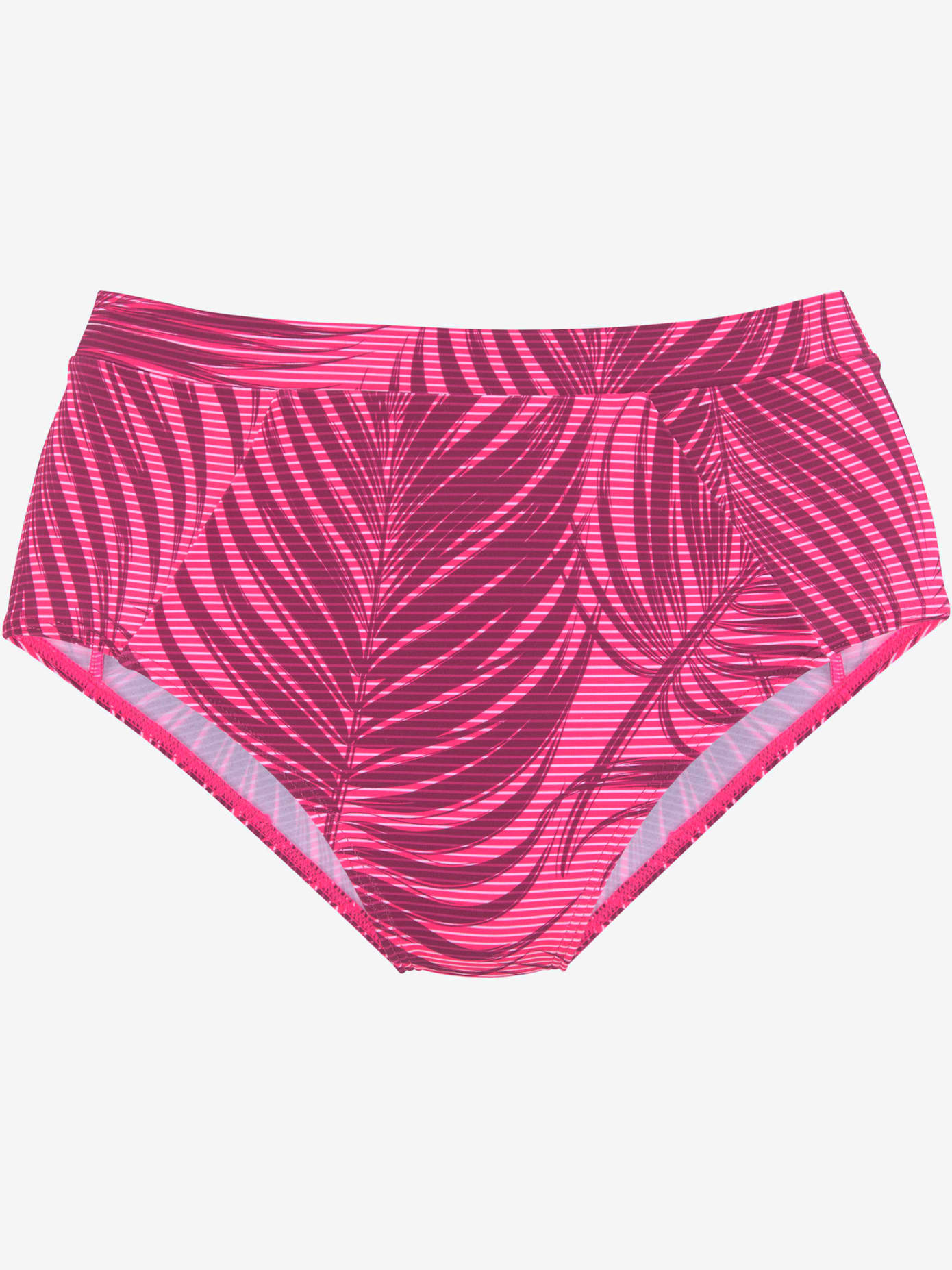 Bas de maillot de bain taille haute imprimé palmiers tendance