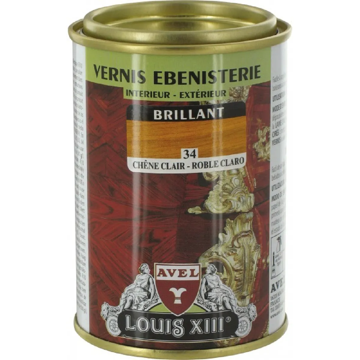 Avel Vernis Ébénisterie - Brillant - Chêne Clair - 250ml