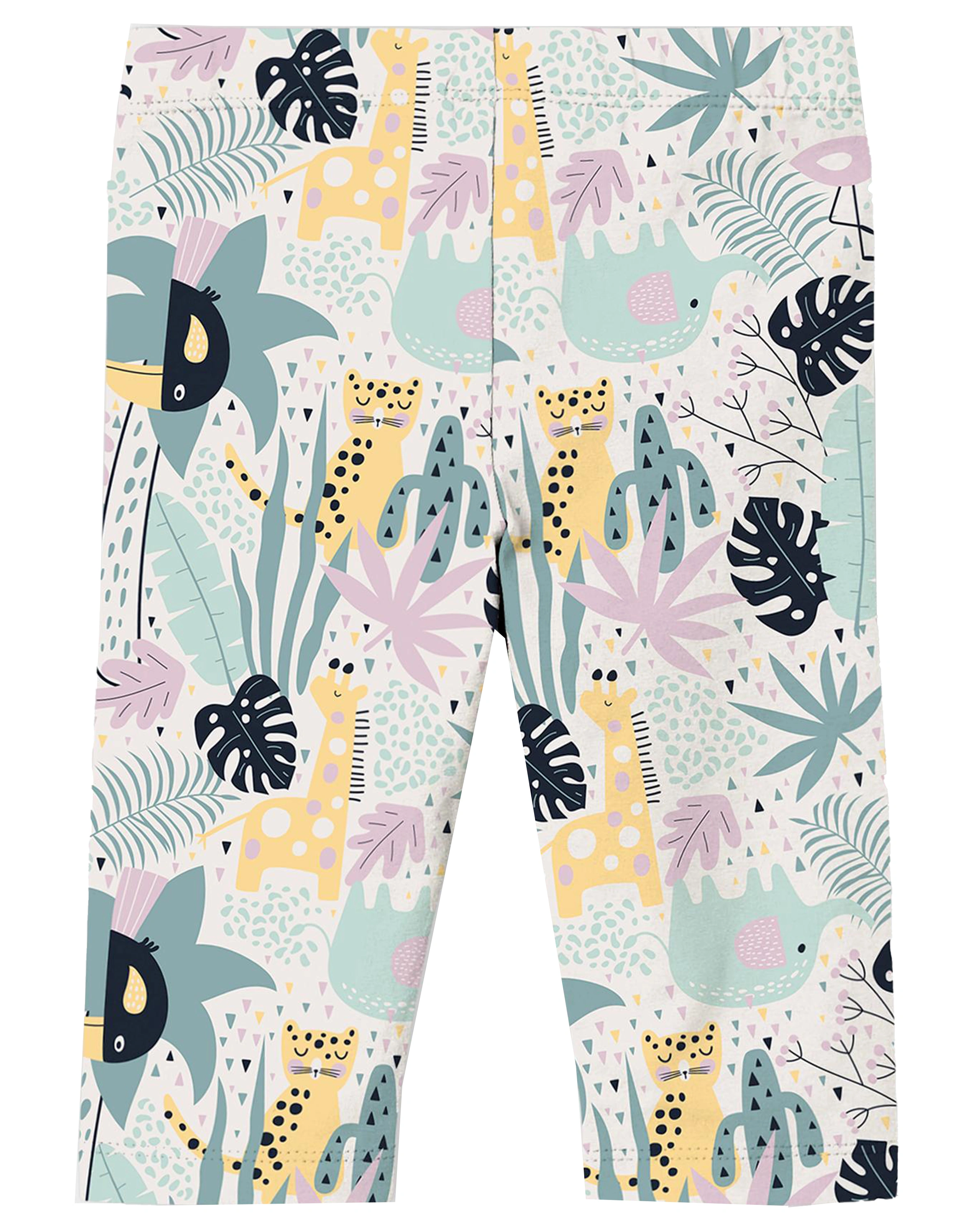 Capri-Leggings NMFVIGGA - TROPICAL in white alyssum