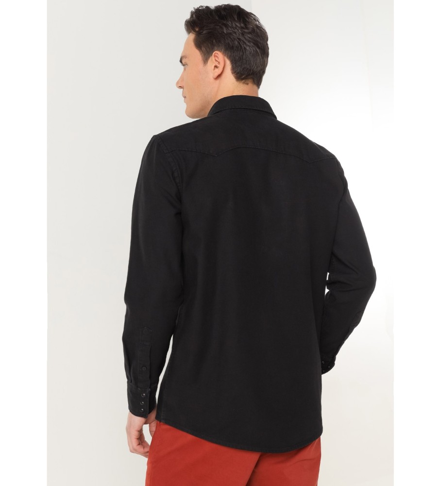 Camisa jeans preta Lois