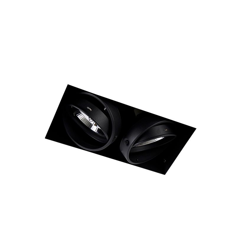 Inbouwspot zwart GU10 AR111 Trimless 2-lichts - Oneon