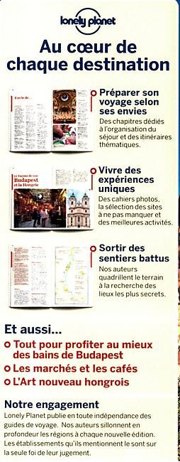 LONELY PLANET - BUDAPEST HONGRIE LONELY PLANET EN FRANCAIS