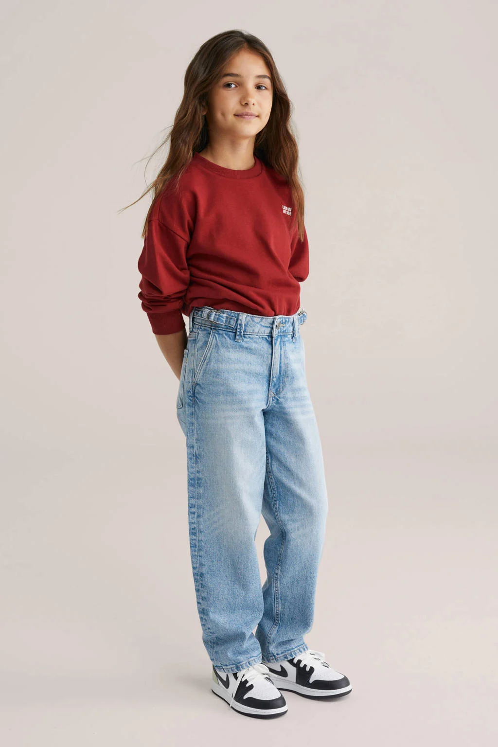 WE Fashion Blue Ridge loose fit jeans light blue denim