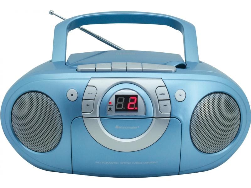 soundmaster Radio/CD-Player SCD5100BL Blau Radio-Kassettenspieler mit CD-Spieler