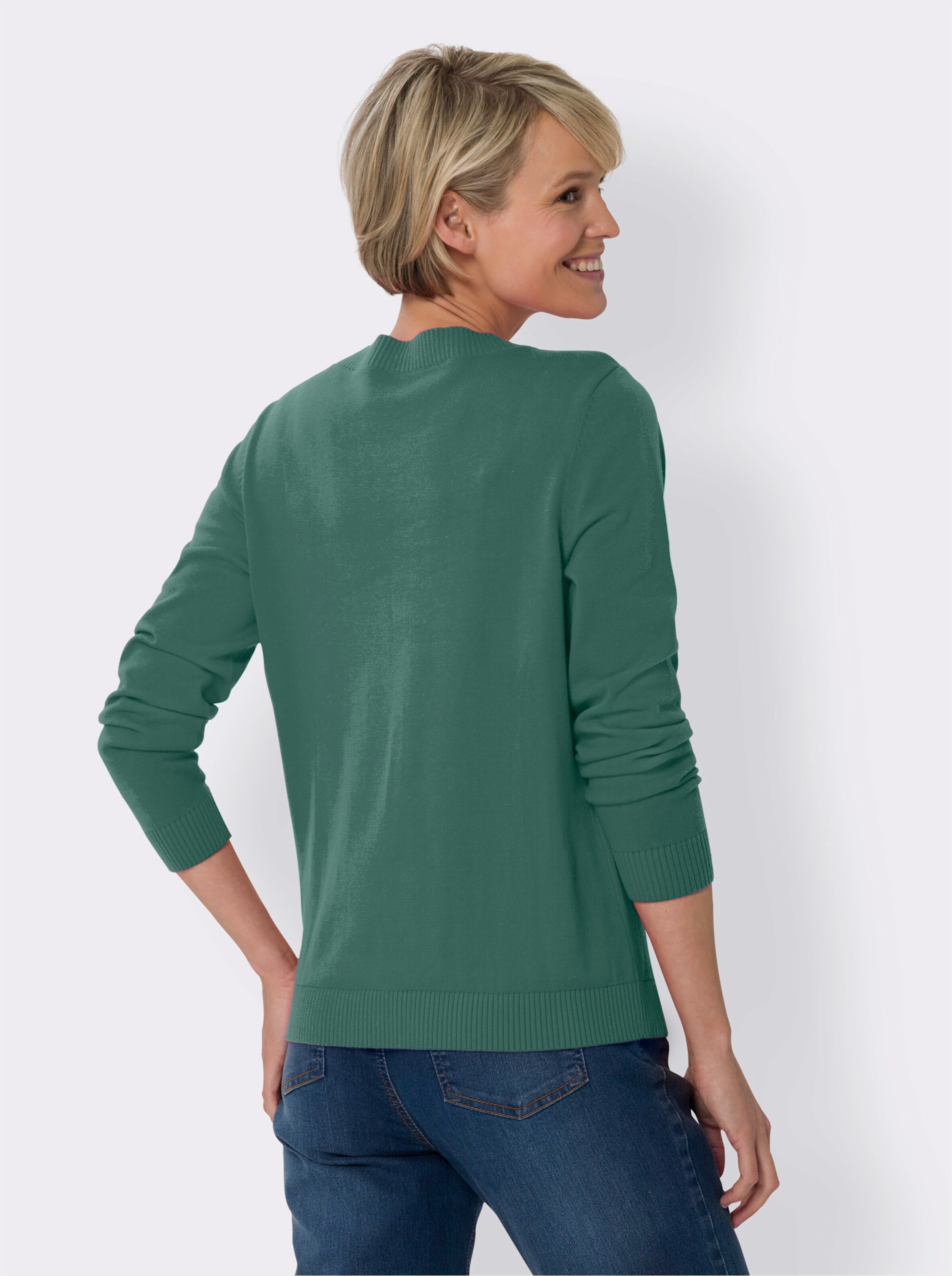Langarm-Pullover aus reiner Baumwolle